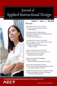 Journal of Applied Instructional Design Volume 7 Issue 1 May 2018