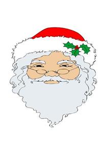 Traditional Santa Claus Face School Comp Book 130 Pages