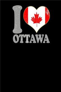 I Love Ottawa: Composition Notebook Journal Canadian Canada Flag College Ruled Fashion Lined Paper, Soft Cover Note Book