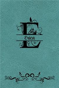 Split Letter Personalized Journal - Erica