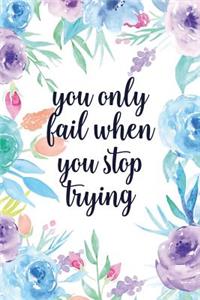 You Only Fail When You Stop Trying