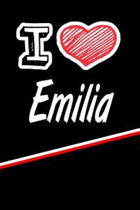 I Love Emilia: Blank Recipe Cookbook 120 Pages 6x9