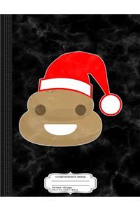 Poop Emoji Wearing a Santa Hat Funny X-Mas Composition Notebook