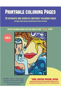 Printable coloring Pages (36 intricate and complex abstract coloring pages)