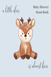 little deer, is nearly here baby shower guest book (hardback)