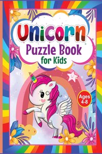 Unicorn Puzzle Book For Kids Ages 4-8