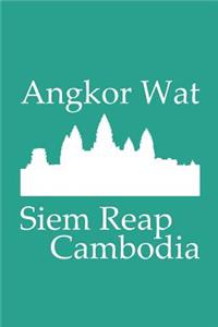 Angkor Wat in Siem Reap Cambodia in Persian Green - Lined Notebook - 6x9: 101 Pages, Medium Ruled, 6 x 9 Journal, Soft Cover