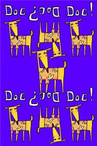 Bullet Journal Notebook for Dog Lovers, Orange Dogs in a Row 2