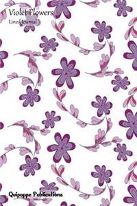 Violet Flowers Lined Journal