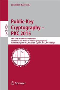 Public-Key Cryptography -- Pkc 2015