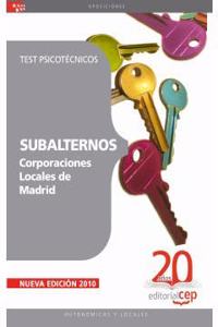 Subalternos Corporaciones Locales de Madrid. Test Psicotecnicos