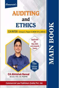 Auditing and Ethics (Main Book) CA Inter Group-II Paper-5 (New Syllabus) Applicable for May 2025 and Onwards Exams