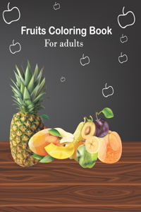 Fruits coloring book for adults