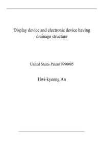 Display device and electronic device having drainage structure