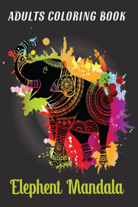 Adults Coloring Book Elephent Mandala