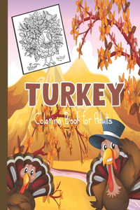 Turkey Coloring Book for Adults
