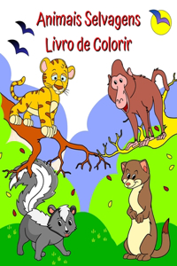 Animais Selvagens Livro de Colorir