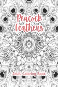Peacock Feathers Adult Coloring Book Grayscale Images By TaylorStonelyArt