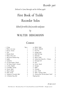 First Book of Treble Recorder Solos