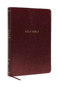 NKJV, Reference Bible, Super Giant Print, Leather-Look, Burgundy, Red Letter Edition, Comfort Print