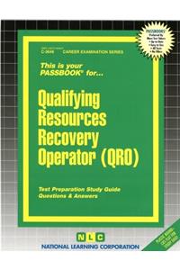 Qualifying Resources Recovery Operator (Qro), Volume 3646