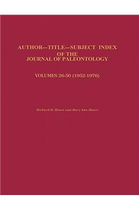 Index of the Journal of Paleontology