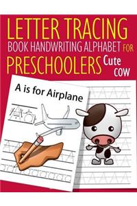 Letter Tracing Book Handwriting Alphabet for Preschoolers Cute Cow