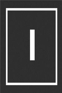 I: Black and white border initial notebook jotter