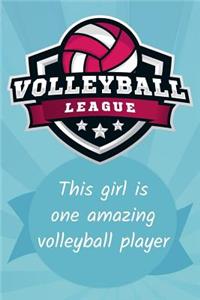 Thick Journal - Volleyball Stuff Team Gifts for Teen Girls Kids (119 Pages)
