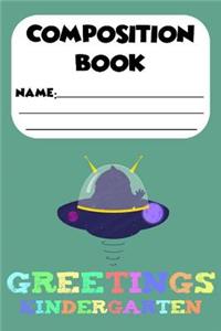 Composition Book Greetings Kindergarten