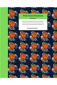 Wide Ruled Notebook Basketball Composition Book