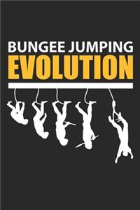 Bungee Jumping Evolution: Extreme Sports Junkie ruled Notebook 6x9 Inches - 120 lined pages for notes, drawings, formulas - Organizer writing book planner diary