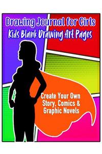 Drawing Journal for Girls Kids Blank Drawing Art Pages