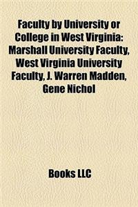 Faculty by University or College in West Virginia