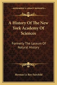 A History Of The New York Academy Of Sciences