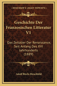 Geschichte Der Franzosischen Litteratur V1