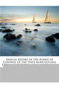 Annual Report of the Board of Control of the State Agricultural Experiment Station at Amherst, Mass