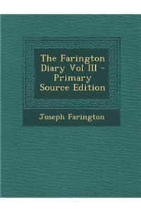 The Farington Diary Vol III
