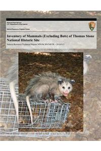 Inventory of Mammals (Excluding Bats) of Thomas Stone National Historic Site