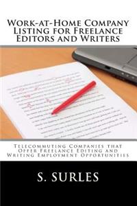 Work-at-Home Company Listing for Freelance Editors and Writers