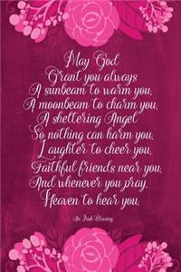 Chalkboard Journal - Irish Blessing (Pink)