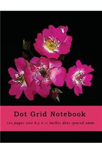 Dot Grid Notebook 120 Pages Size 8.5 X 11 Inches Dots Spaced 5mm.