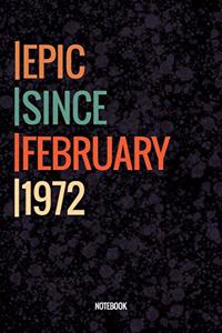 Epic Since February 1972 Notebook