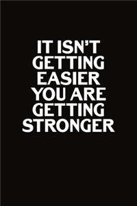 It Isn't Getting Easier You Are Getting Stronger