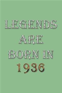 Legends Are Born In 1936 Notebook