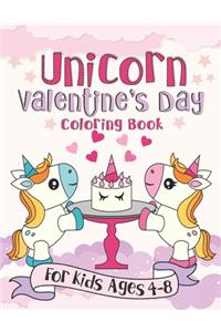 Unicorn Valentine's Day Coloring Book
