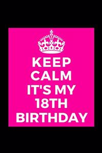 I Can't Keep Calm It's My 18th Birthday