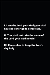 2020 Weekly Planner Religious Theme First Three Commandments Modern B W