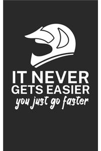 It never gets easier you just go faster