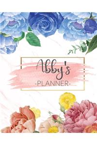 Abby's Planner: Monthly Planner 3 Years January - December 2020-2022 - Monthly View - Calendar Views Floral Cover - Sunday start